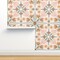 Tiles Pinks Tuscan Blush Italian Villa Floral Quatrefoil Large Scale Custom Removable Wallpaper by Spoonflower Peel & Stick Wallpaper 2FT Wide